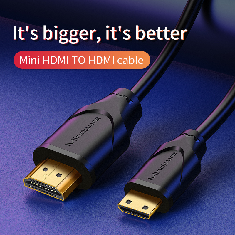 Mindpure Selling hd video 1080p 3d 4k game ps4 1m 2m 3m 5m mini HDMI to HDMI cable for camera canon sony nikon game ps4