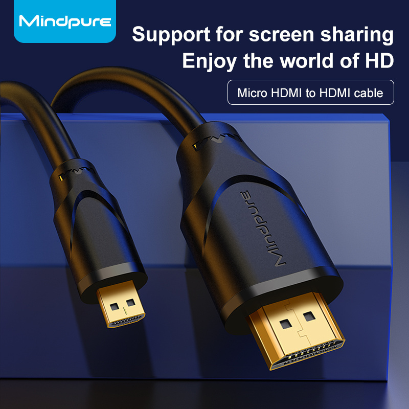 Mindpure Selling hd video 1080p 3d 4k game ps4 1m 2m 3m 5m mini HDMI to HDMI cable for camera canon sony nikon game ps4