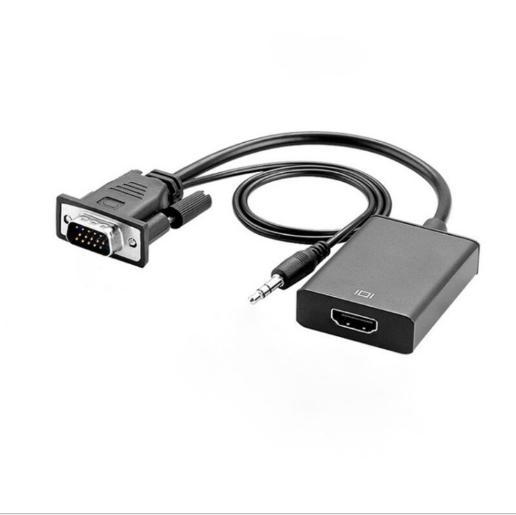 1080p 60Hz adaptor vga male to female hdmi adaptor converter with 3.5mm Audio power supply Cable VGA to HDMI Adapter