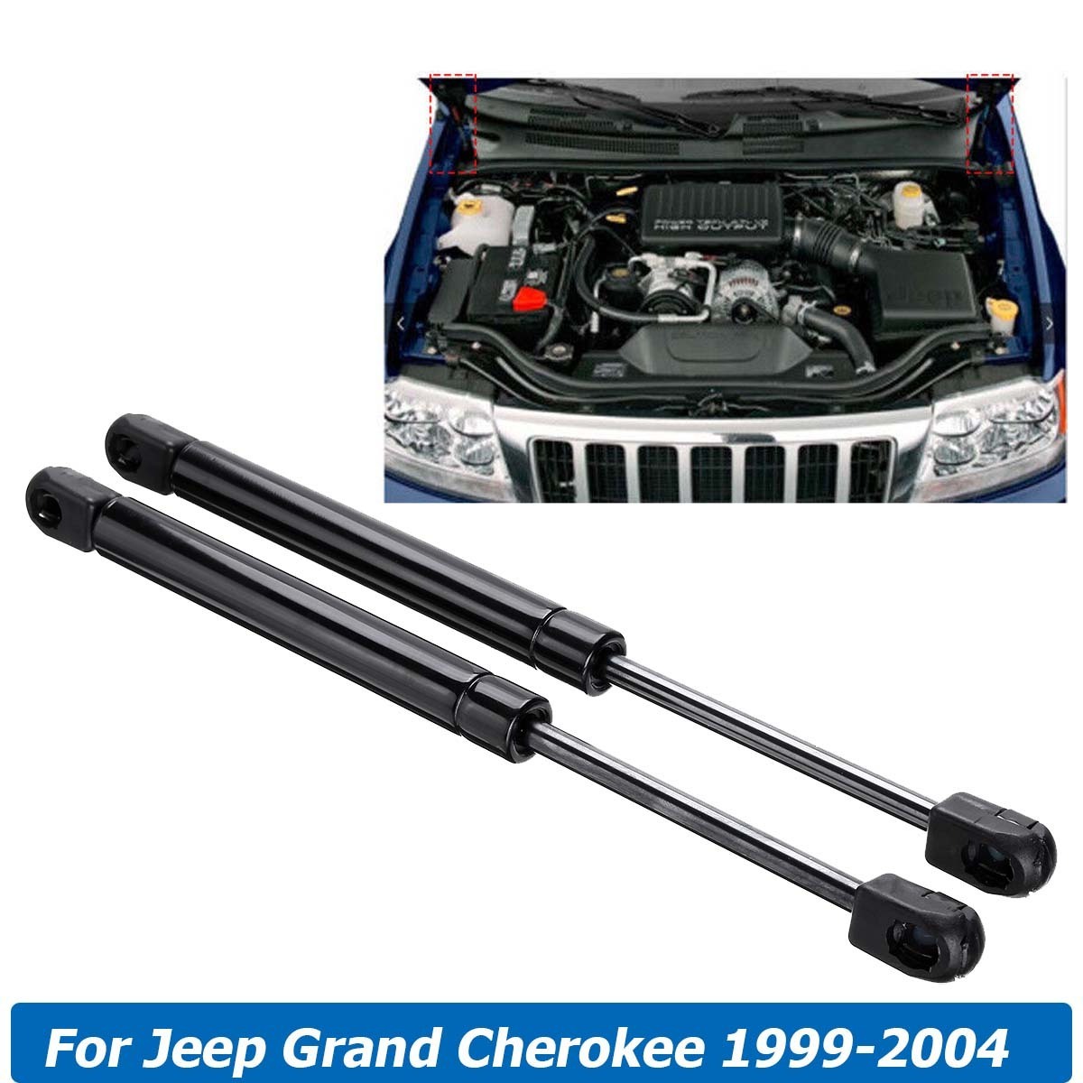 Front Engine Hood Gas Strut For Jeep Grand Cherokee WJ WG 1999-2004 Spring Shock Bar Lift Support Rod 55136764AA Car Accessories