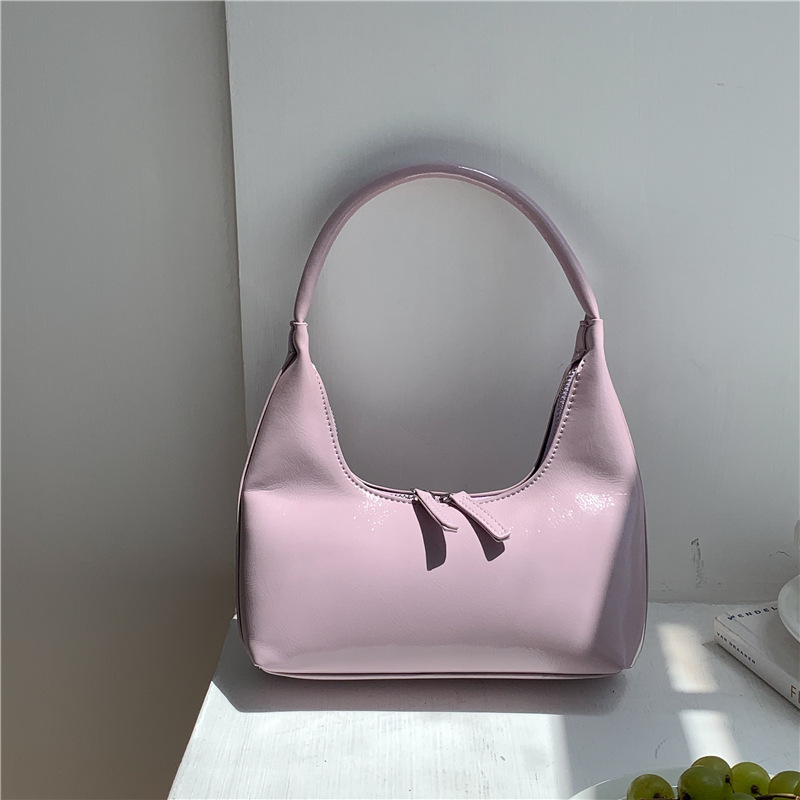 2023 Popular New Style Bright painted new trendy design women's handbags Temperament versatile crescent bag