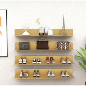 Customized Stainless Steel Shoe Shelf Wall Mounted Display Rack Organizer Nordic Space-Saving Decorations Display Rack