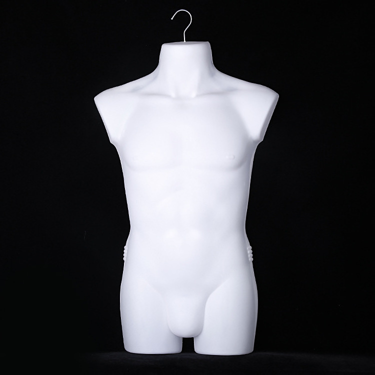 Wholesale Plastic Hanging Muscular Man Headless Half-Body Male Mannequin Torso Men's Swimwear Hanging Male Mannequin