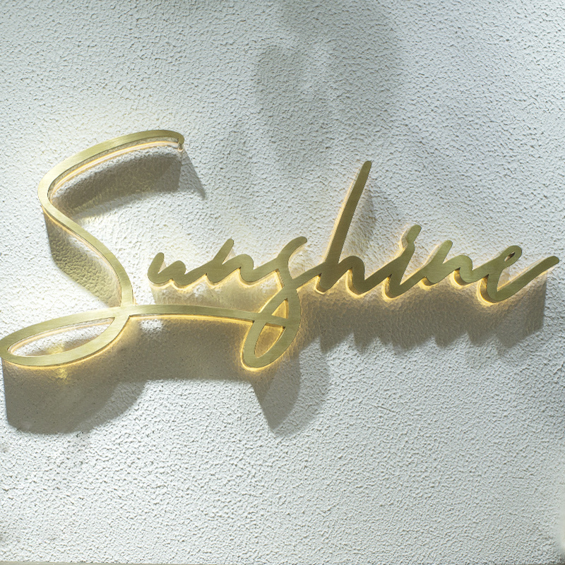 Wholesale Office Wall Led Sign Logo Indoor Business Sign Logo Maker Customized Backlit Letters Advertising Signs