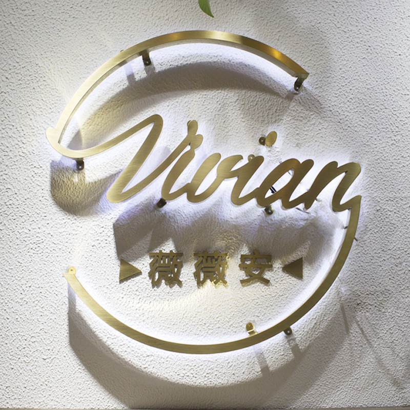 Wholesale Office Wall Led Sign Logo Indoor Business Sign Logo Maker Customized Backlit Letters Advertising Signs