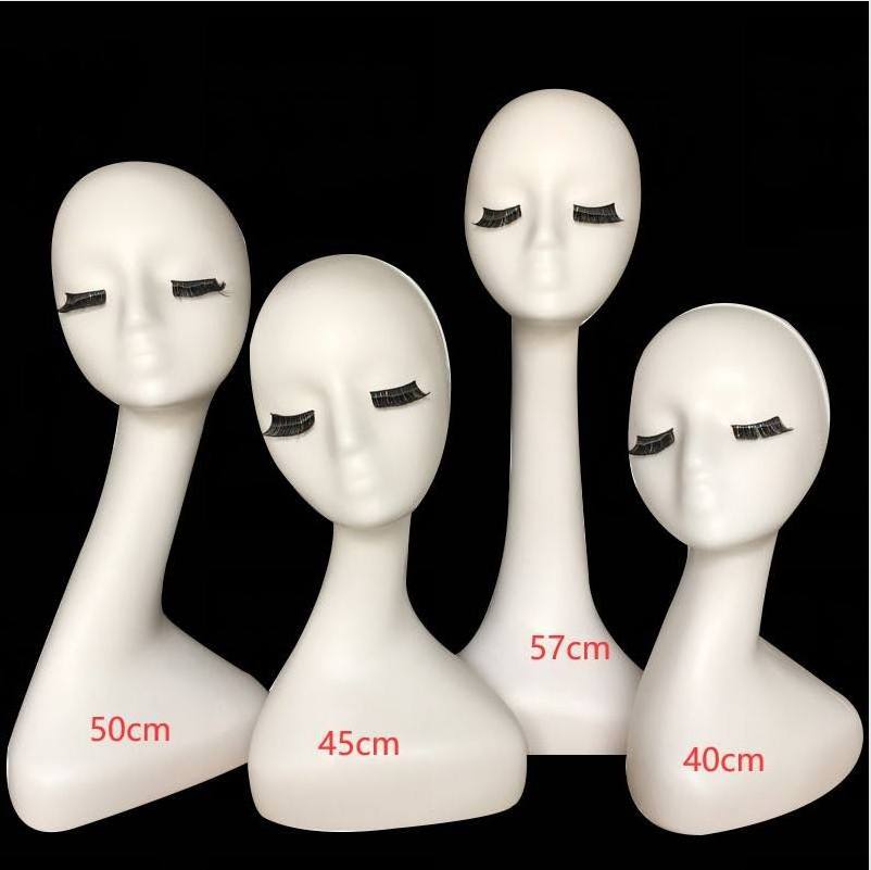 Cheap Mannequin Heads Black/White/Red Glossy Removable Eyelids Beautiful Realistic Gold Wig Display Mannequin Head with Make Up