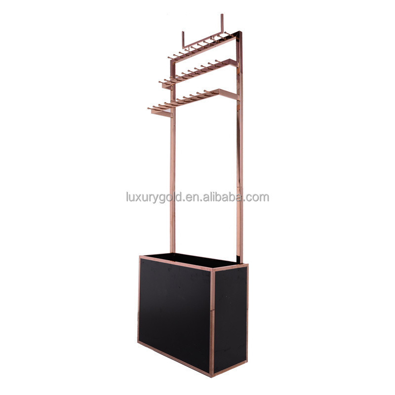 Custom Gold Belt Organizer Stand Hanging Shop Display Retail Tie Holder Men Leather Belt Steel Rack Metal