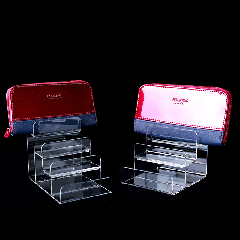 Wholesale Multi-functional Acrylic Shelf Acrylic Purse Rack Holder Clear Wallet Display Stand for Shop Home