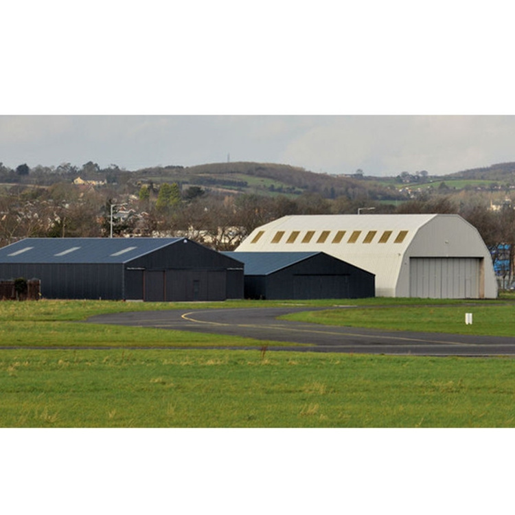 Stable portable steel aircraft hangar design/hangar construction