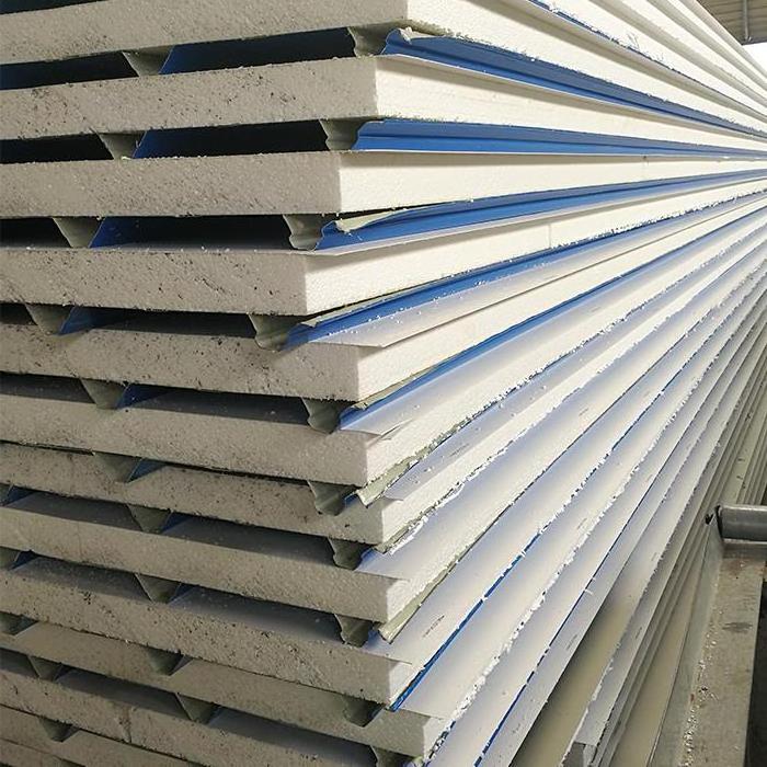 50 mm eps foam filled sandwich panel with double side color steel and aluminium accessories