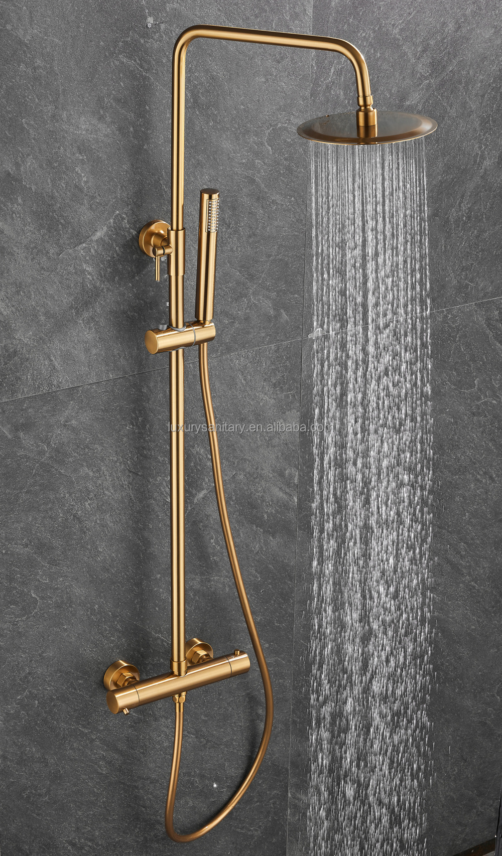 high quality brass material black color bathroom faucets, mixers shower faucets mixers taps thermostatic bathroom shower set