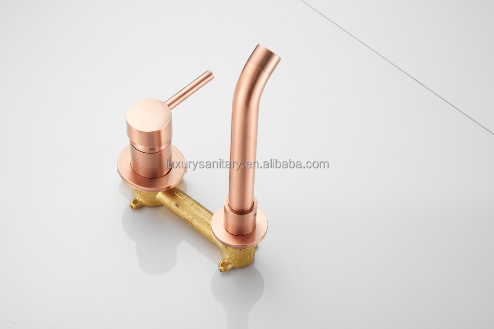 red bronze inwall concealed faucet brass copper color bathroom tap mixer faucet