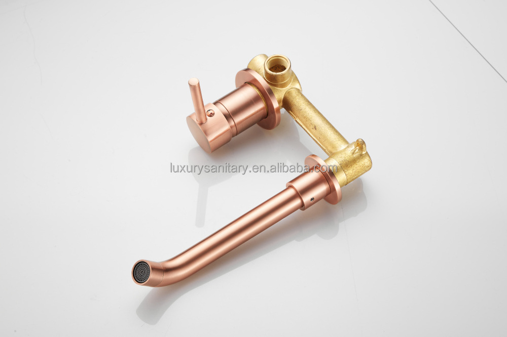 red bronze inwall concealed faucet brass copper color bathroom tap mixer faucet