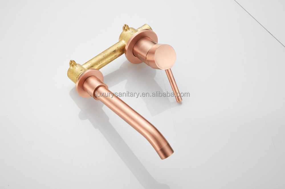 red bronze inwall concealed faucet brass copper color bathroom tap mixer faucet