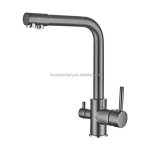 RO water faucet filter kitchen filtration tap drinking Water purifier with filter gun metal brass kitchen faucet