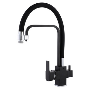 matte black RO water faucet filter kitchen filtration tap drinking Water purifier with filter brass kitchen faucet two in one