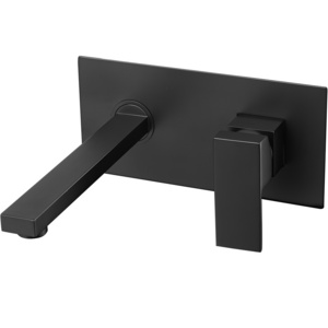 black color wall mounted brass basin mixer tap faucet