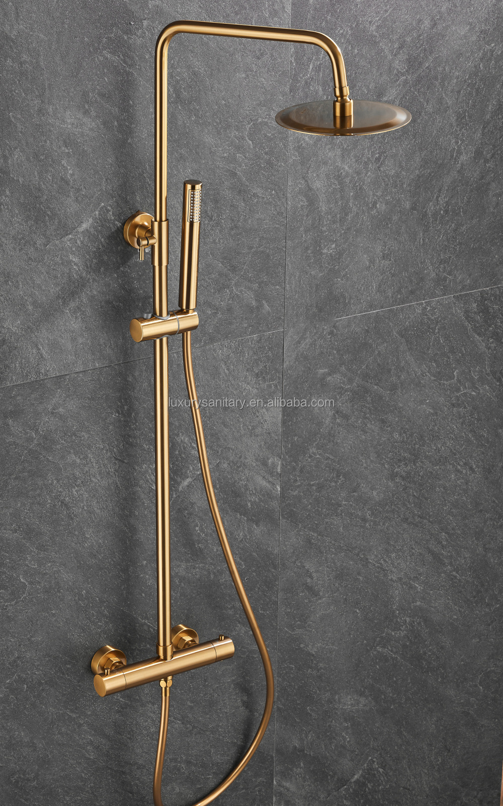 high quality brass material black color bathroom faucets, mixers shower faucets mixers taps thermostatic bathroom shower set