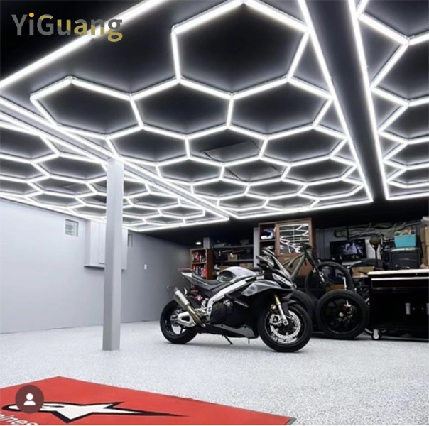 Hexagonal garage led light hot sale ceiling light for detailing workshop home customized for free