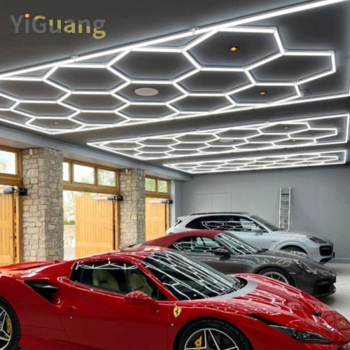 Hexagon shape led light hot sale ceiling light for detailing workshop home customized for free