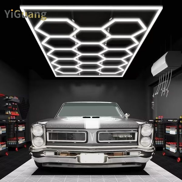 Hexagon shape led light hot sale ceiling light for detailing workshop home customized for free