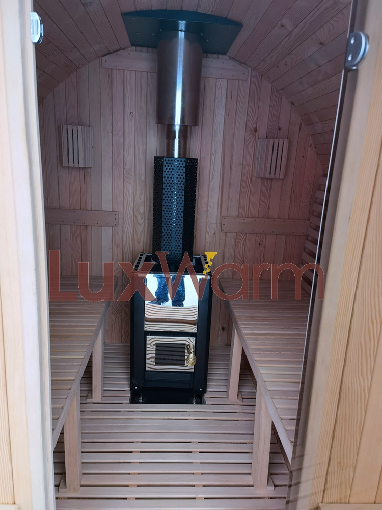 Luxwarm Traditional Outdoor Sauna Barrel Sauna Wood Oven Alternative