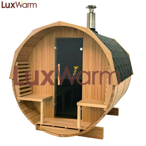 Luxwarm Traditional Outdoor Sauna Barrel Sauna Wood Oven Alternative