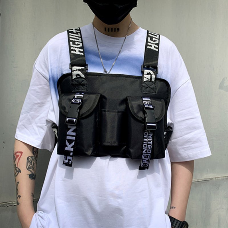 Waterproof Nylon men's chest bags Front Pocket Fashion Light Weight tactical bag custom logo fanny pack