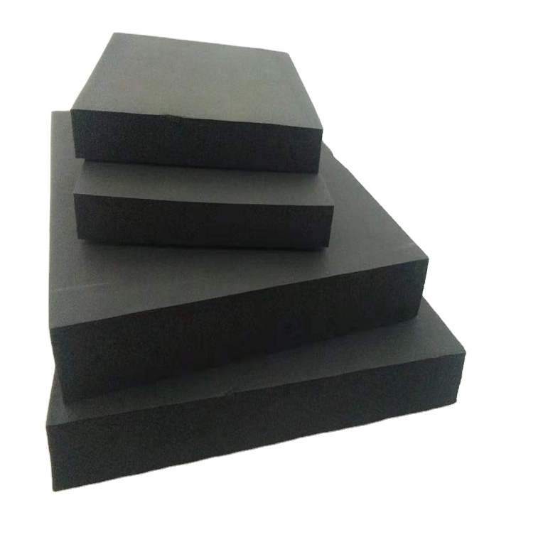 Nbr heat insulation acoustic rubber material foam pipe rubber sheet rolls