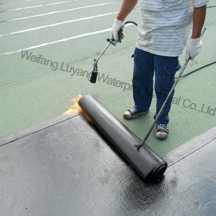 Torch down roofing bituminous waterproof membrane