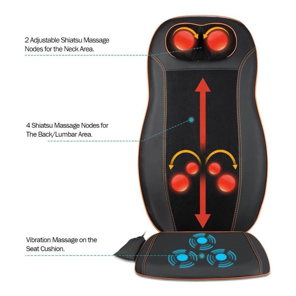 Unique design car and home seat massage cushion 5 motors 3D massage