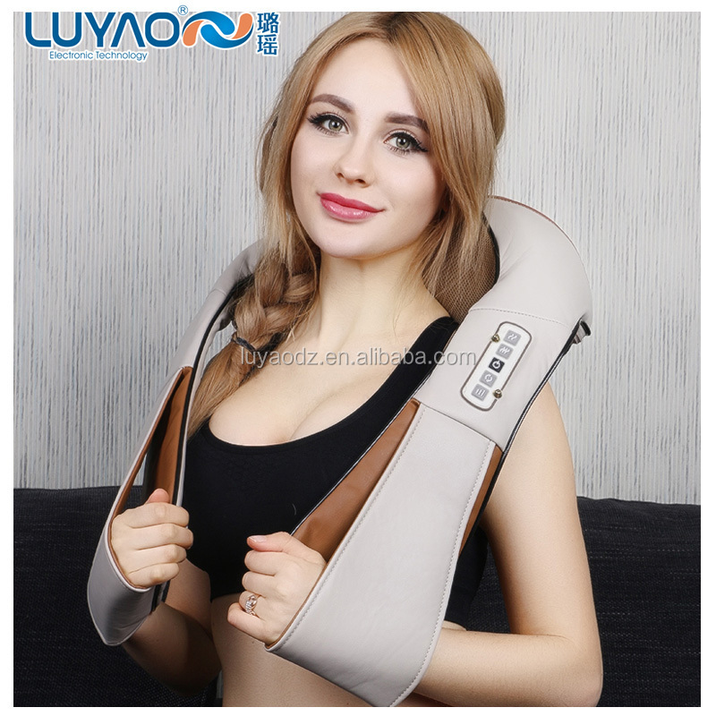 Healax Wrap Kneading Electric Heated Infrared Shiatsu Back Neck Shoulder Massager with heat