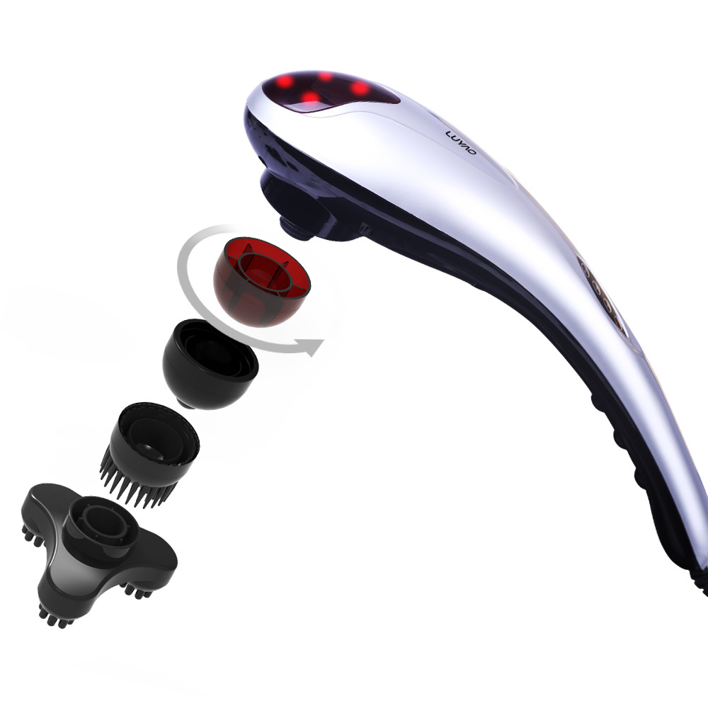 LUYAO LY-632A Amazon hot seller vibration deep percussion infra red light electric handheld body massager for whole body