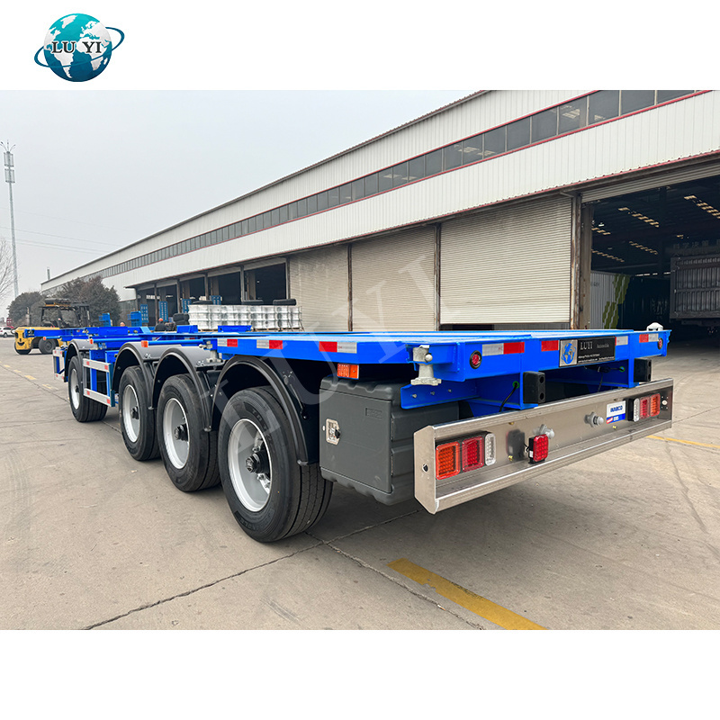 3 Axles 40ft Shipping Container Trailer Skeleton Container Chassis Truck Semi Trailer 20ft Skeleton Container Semi Trailer