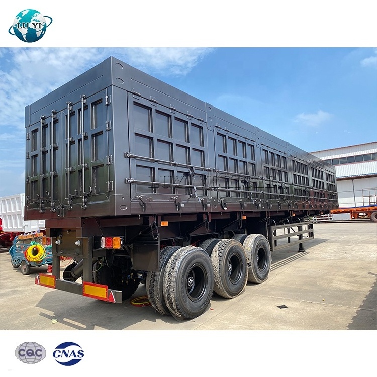 Immediate delivery 3 axle 150ton side tipper trailer container cargo trailer