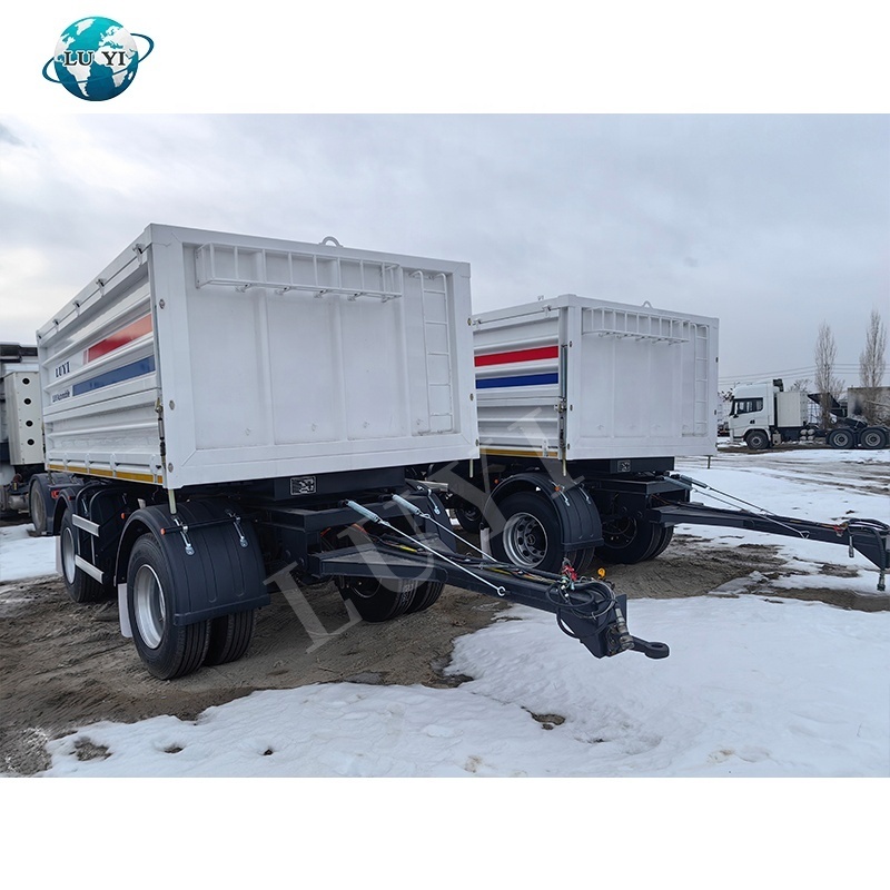 High end city uses 2 axle bulk cargo trailer 20 ton 30 ton tow bar trailers