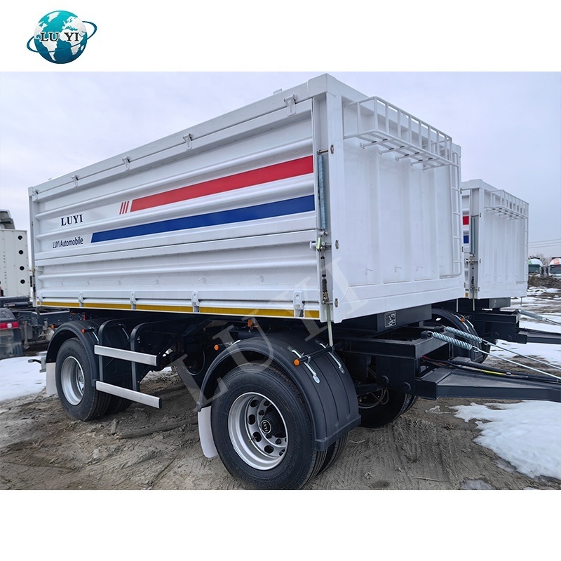 High end city uses 2 axle bulk cargo trailer 20 ton 30 ton tow bar trailers