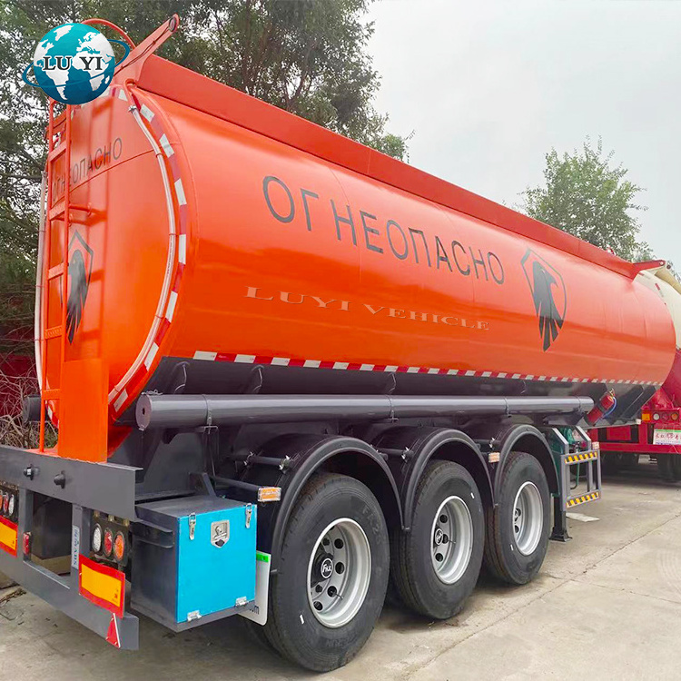 Cargo Container Transport Steel Perroleum 40 cbm Gas Oil Liquid Fuel  LPG Diesel Tanker Tank Box Truck  Semi Trailer