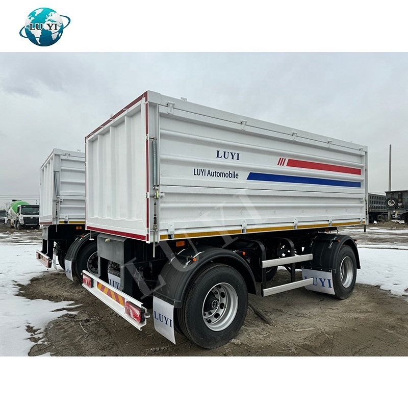 High end city uses 2 axle bulk cargo trailer 20 ton 30 ton tow bar trailers