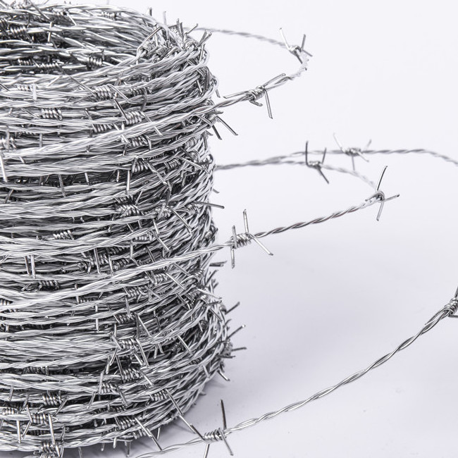 fencing razor barbed wire mesh Stainless price Galvanized Barbed Wire barbed wire price per roll