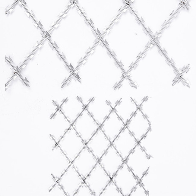 High quality Galvanized Welded Razor Net Diamond Wire Mesh Stainless fencing