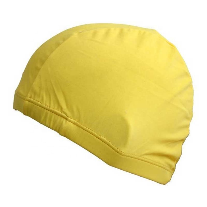 Polyester Fabric Swimming Cap High Stretch Adult Kids Universal Solid Color Clothing Swimming Hat