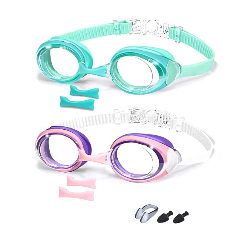 Swimming Equipment Freediving Swimming Goggle Transparent Lens Kids Swim Goggles With Nose Clip