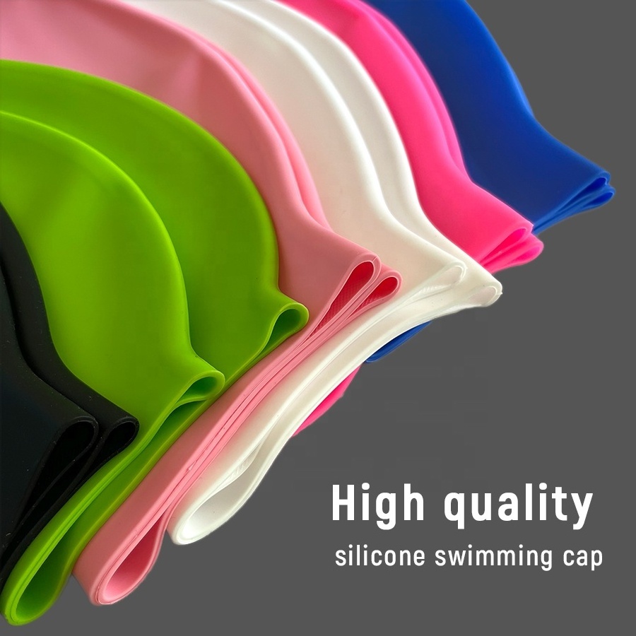 African american ear protection waterproof college team logo swim caps