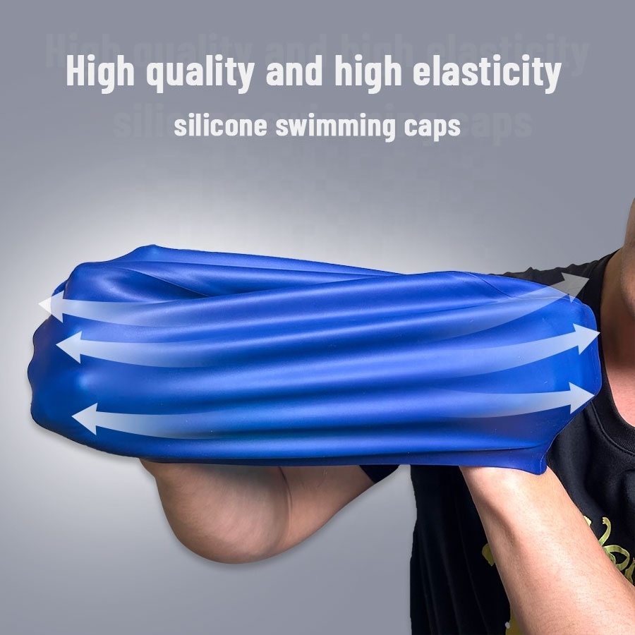 African american ear protection waterproof college team logo swim caps