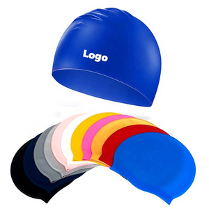 African american ear protection waterproof college team logo swim caps