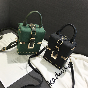 Hot Sell Luxury Box Bags Ladies Small Messenger Handbags Popular Design Box Purses For Young Women