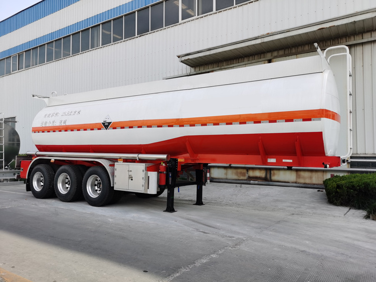 High Quality 3 axles 25 cubic 30 cubic Transport Chemical Caustic Soda liquid oil tanker tank semi trailer truck