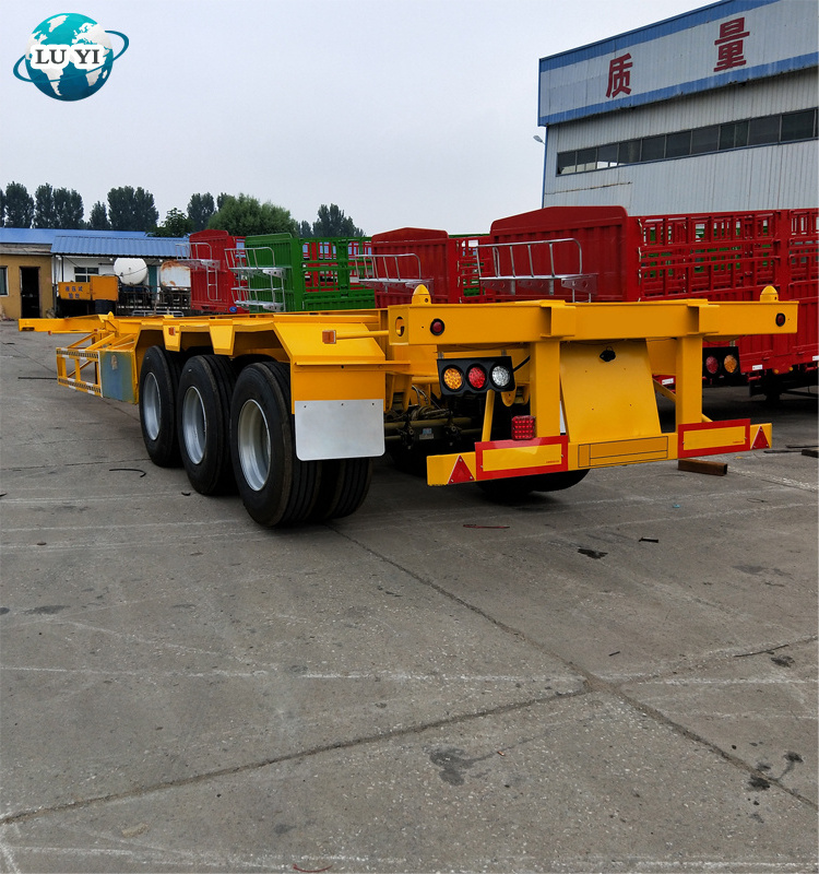 LUYI 3 axle 40ft  skeleton container chassis semi trailer