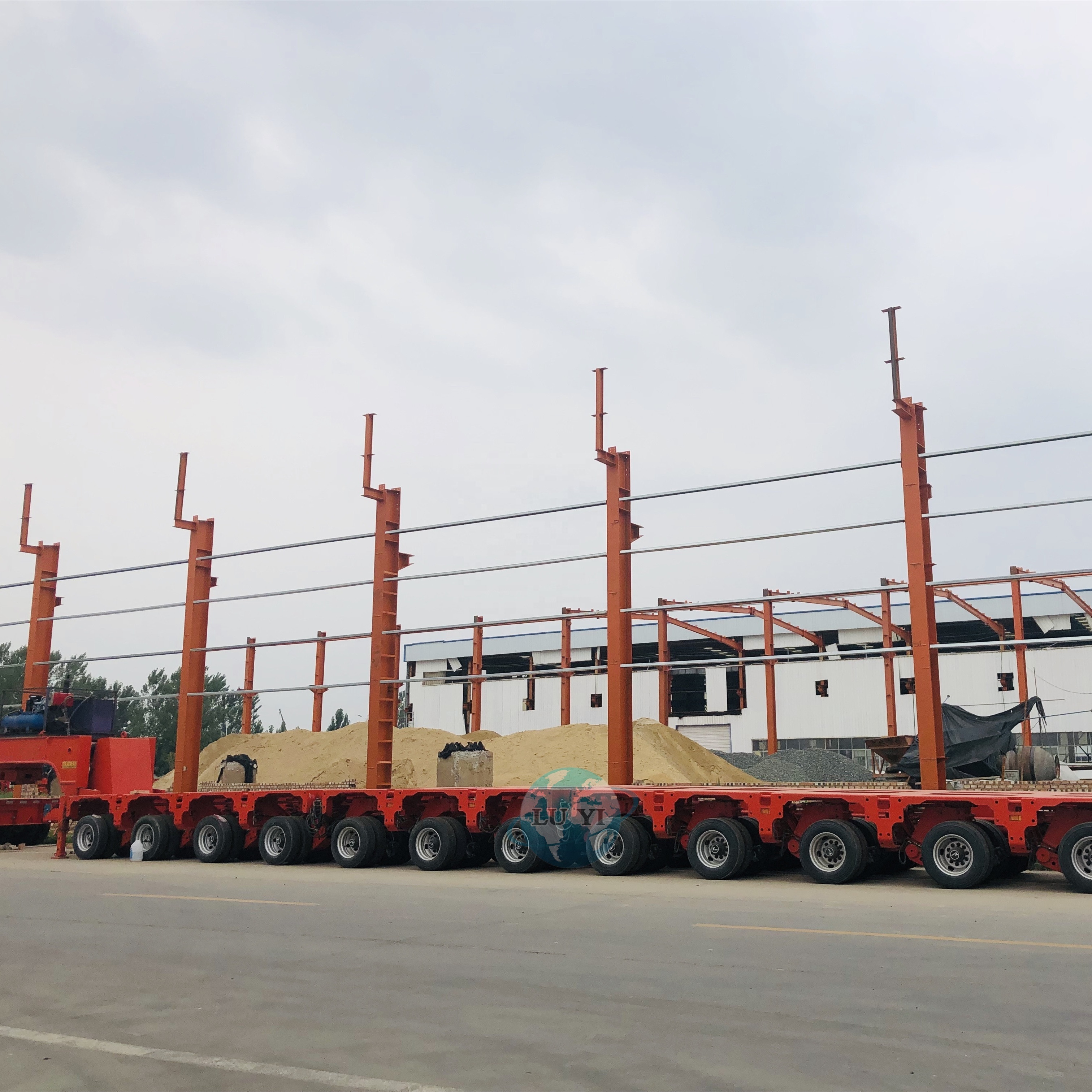 12 axl heavi load self-propelled modular transporter Hydraulic Drop deck semi trailer modular trailers manufacturer  turkey